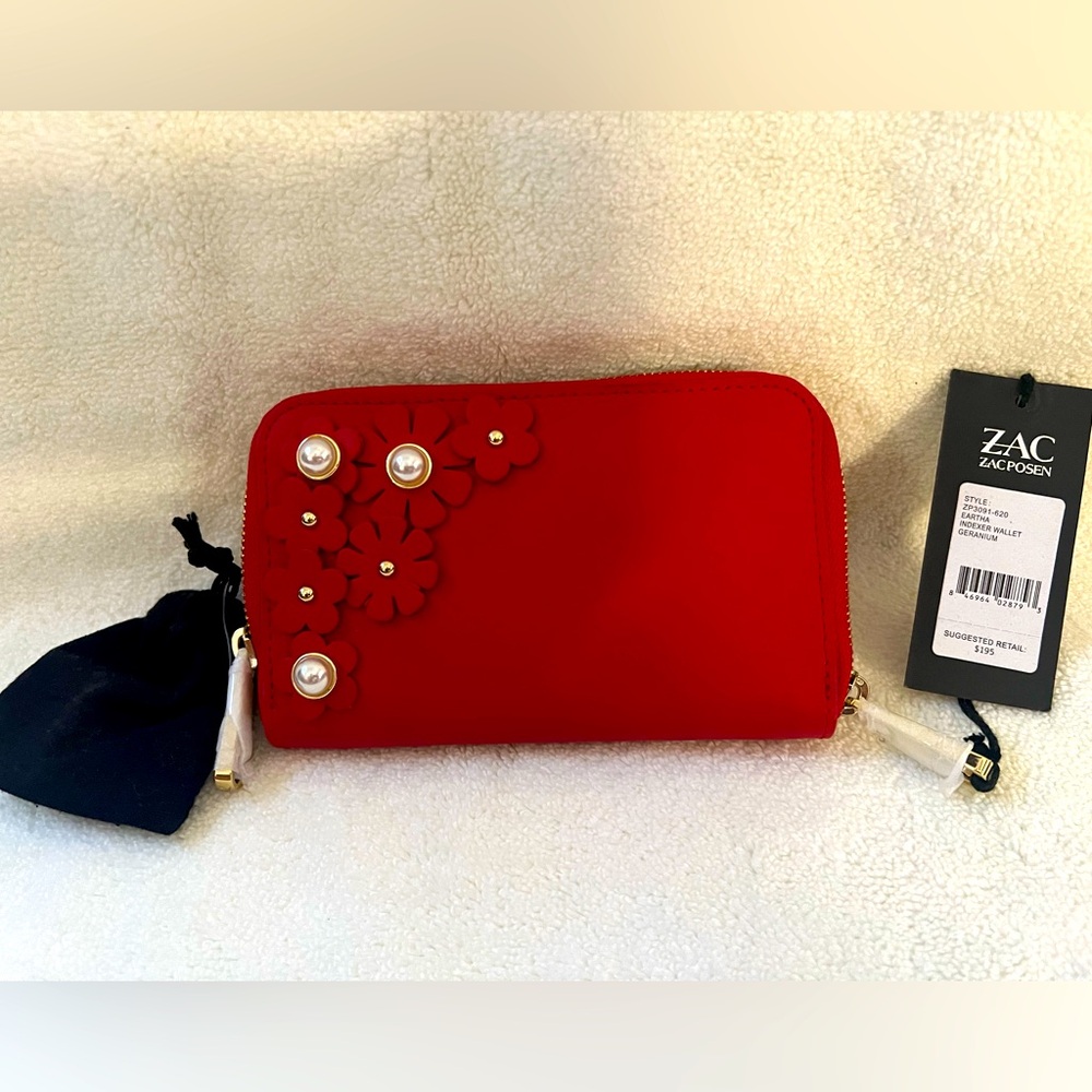 Zac Posen geranium wallet